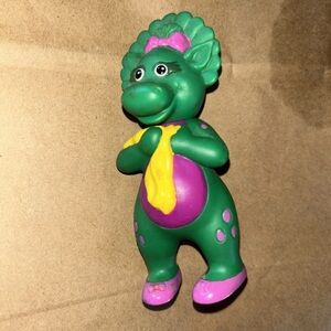 Green and Purple Plush-Style Dinosaur Action Figure - Kids Toy